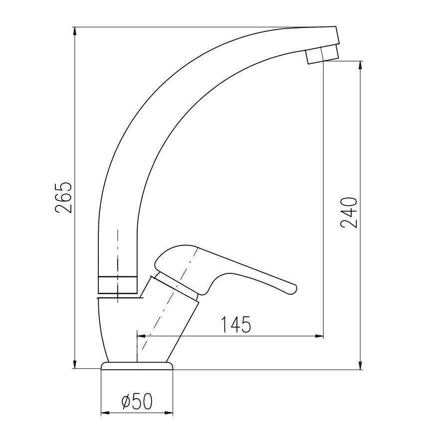 RAV Slezák SA006.0/3 - Dřezová baterie SAZAVA 26,5 cm lesklý chrom