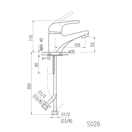 RAV Slezák SA026.0 - Umyvadlová baterie SAZAVA 11,5 cm lesklý chrom