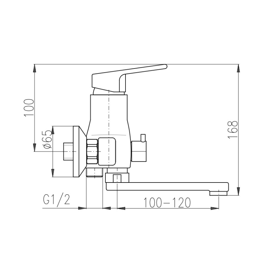RAV Slezák SA051.5 - Vanová baterie SAZAVA lesklý chrom