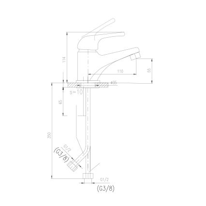 RAV Slezák SAJ026.0 - Umyvadlová baterie JUNIOR 11,4 cm červená/žlutá