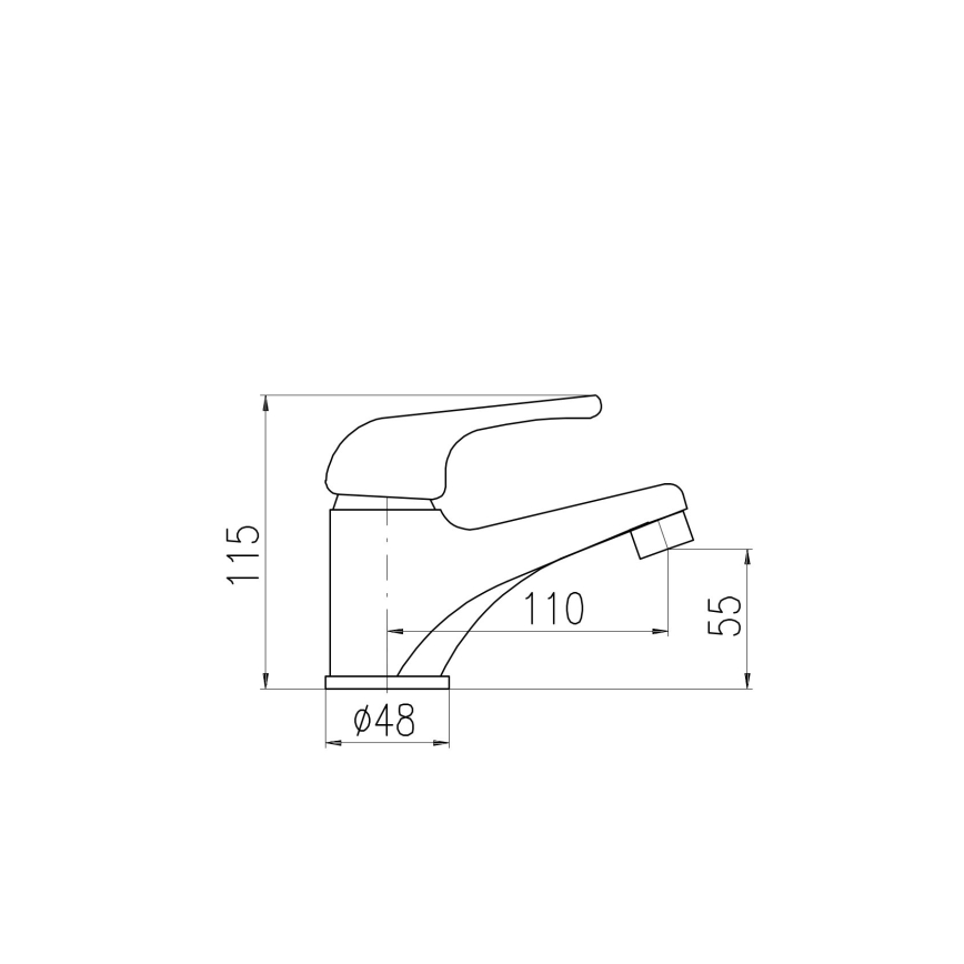 RAV Slezák SAJ091.0 - Umyvadlová baterie JUNIOR 11 cm červená/žlutá