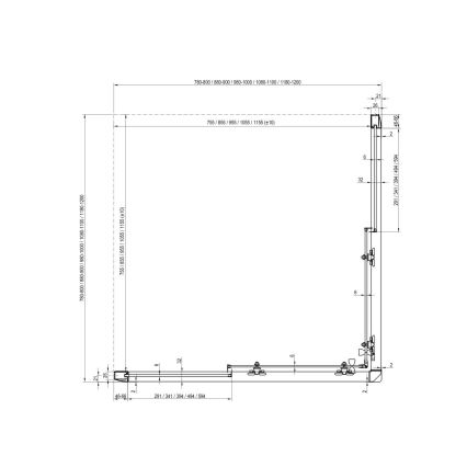 Ravak 1XVG0C00Z1 - Sprchový kout BLIX 120x190 cm lesklý chrom