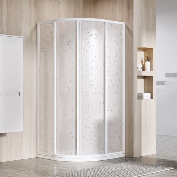 Ravak 3117O10211 - Sprchový kout čtyřdílný čtvrtkruhový SUPERNOVA 90x90 cm bílá