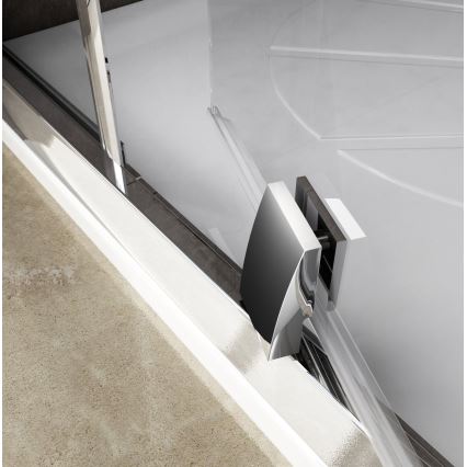 Ravak 37677U00Z1 - Sprchový kout třídílný čtvrtkruhový PIVOT 90x90 cm satin