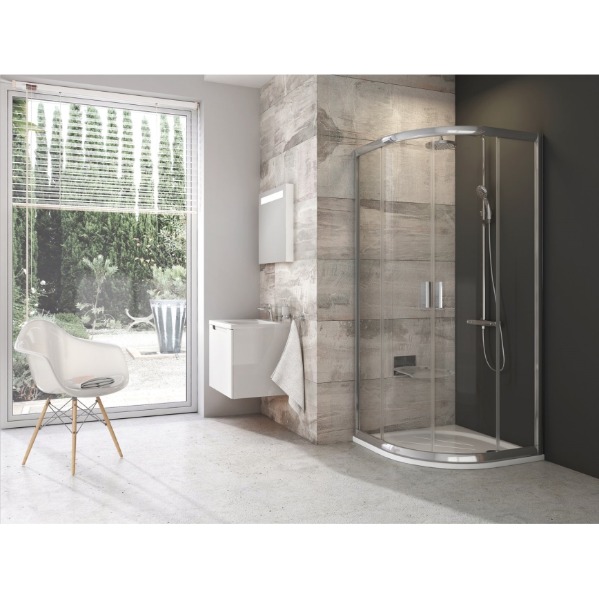 Ravak 3B240C00Z1-Sprchový kout čtyřdílný čtvrtkruhový BLIX 80x80 cm lesklý chrom