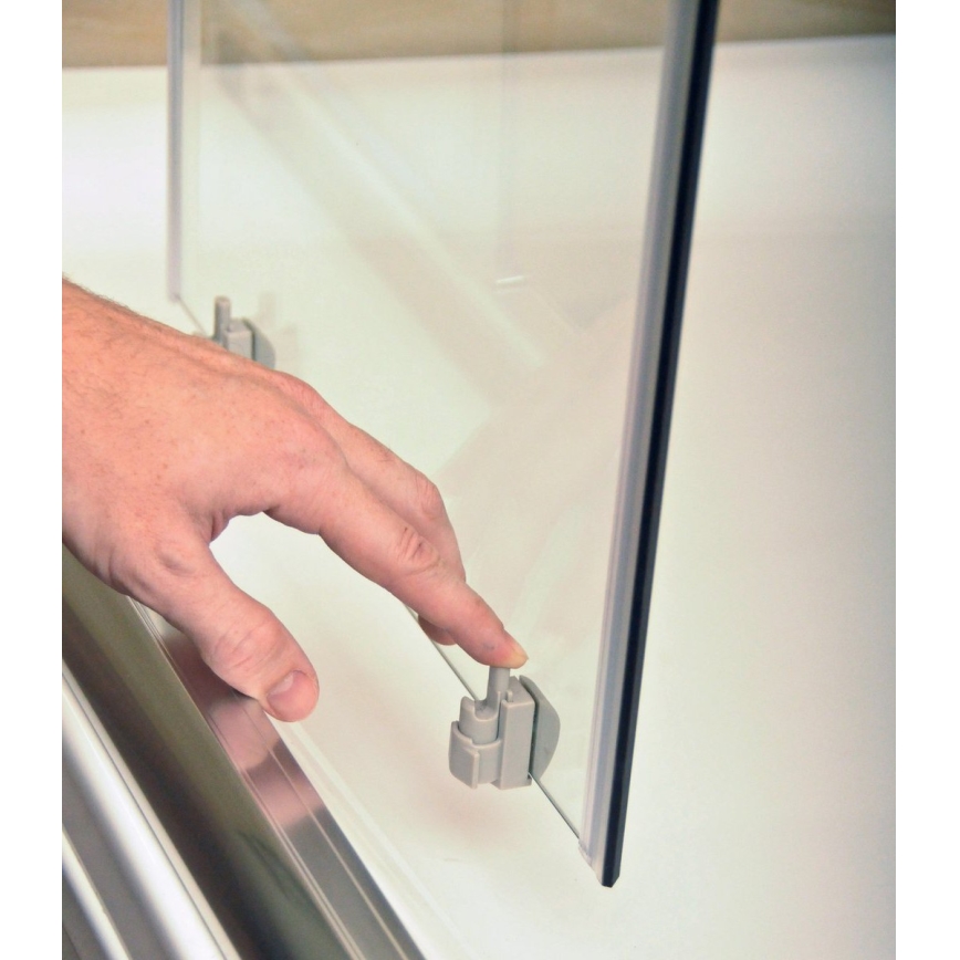 Ravak 3B240U00ZG - Sprchový kout čtyřdílný čtvrtkruhový BLIX 80x80 cm satin