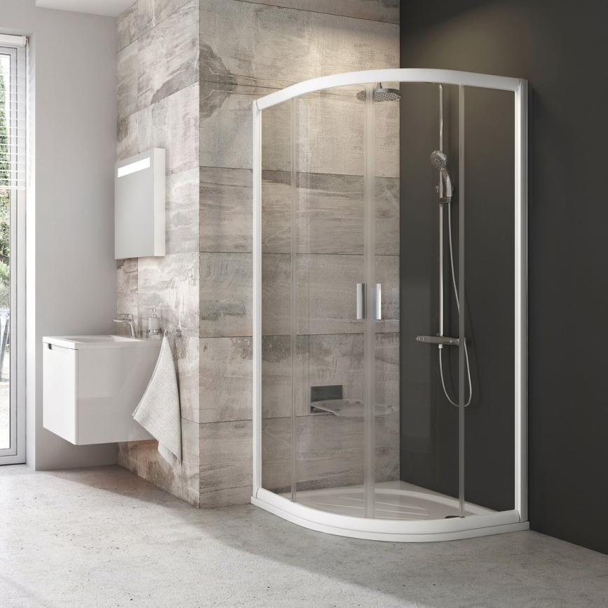 Ravak 3B270100Z1 - Sprchový kout čtyřdílný čtvrtkruhový BLIX 90x90 cm bílá