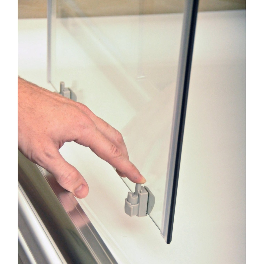 Ravak 3B270U00Z1 - Sprchový kout čtyřdílný čtvrtkruhový BLIX 90x90cm matný chrom