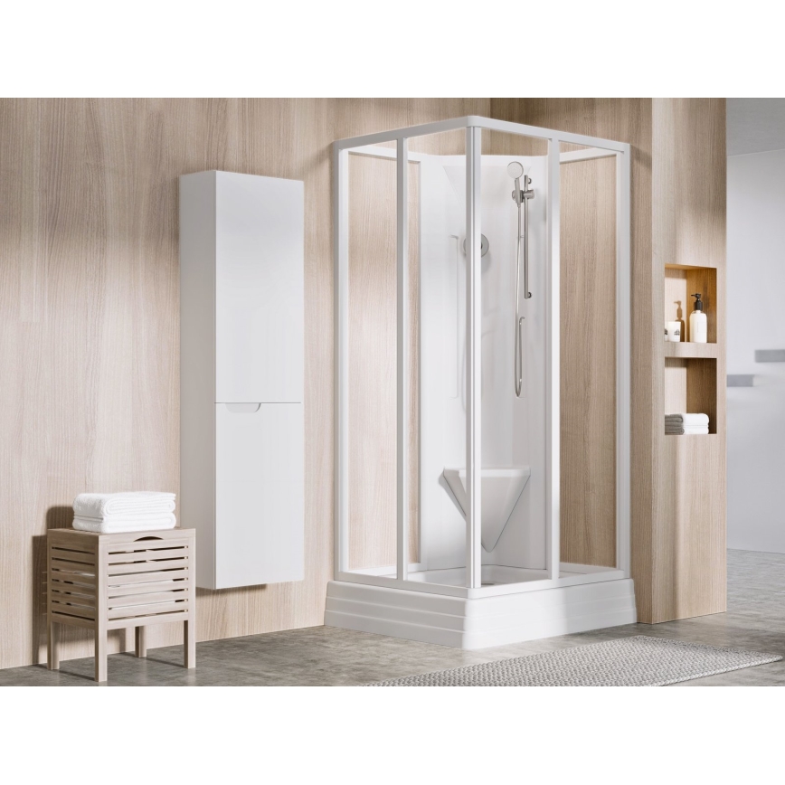 Ravak A007701120 - Sprchová vanička čtvercová ANGELA 90x90 cm bílá