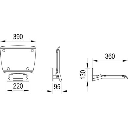 Ravak B8F0000052 - Sklopné sprchové sedátko OVO nerez