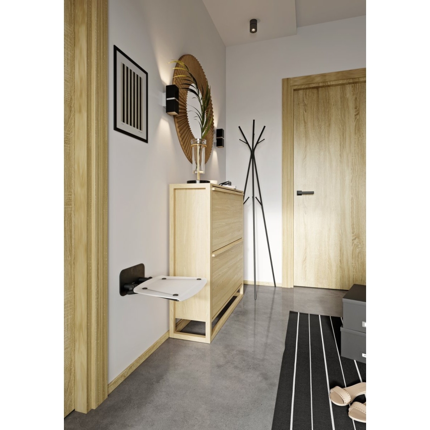 Ravak B8F0000060 - Sklopné sprchové sedátko OVO černá