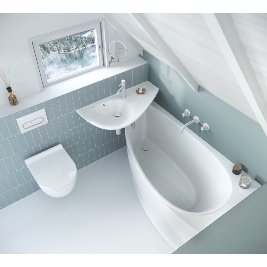 Ravak CS01000000 - Rohová vana AVOCADO 150x75 cm akrylát/bílá