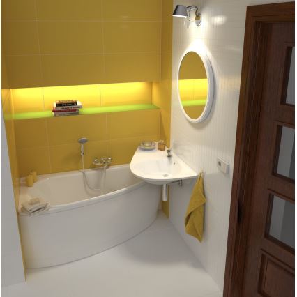 Ravak CT01000000 - Rohová vana AVOCADO 150x75 cm akrylát/bílá