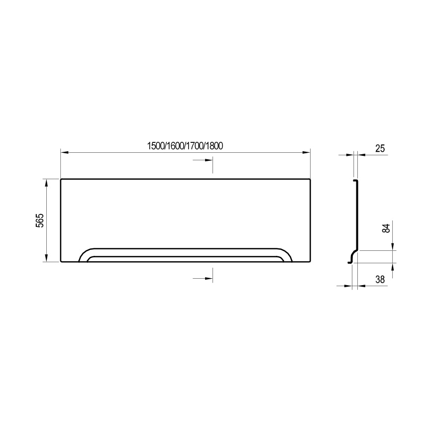Ravak CZ001P0A00 - Čelní panel k vaně 150 cm akrylát/bílá