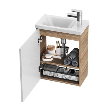 Ravak X000000540 - Dvířka ke skříňce pod umyvadlo levá CHROME  37,5x53 cm bílá