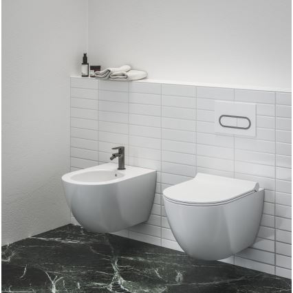 Ravak X01517 - Závěsný bidet UNI CHROME keramika/bílá