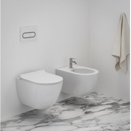 Ravak X01517 - Závěsný bidet UNI CHROME keramika/bílá