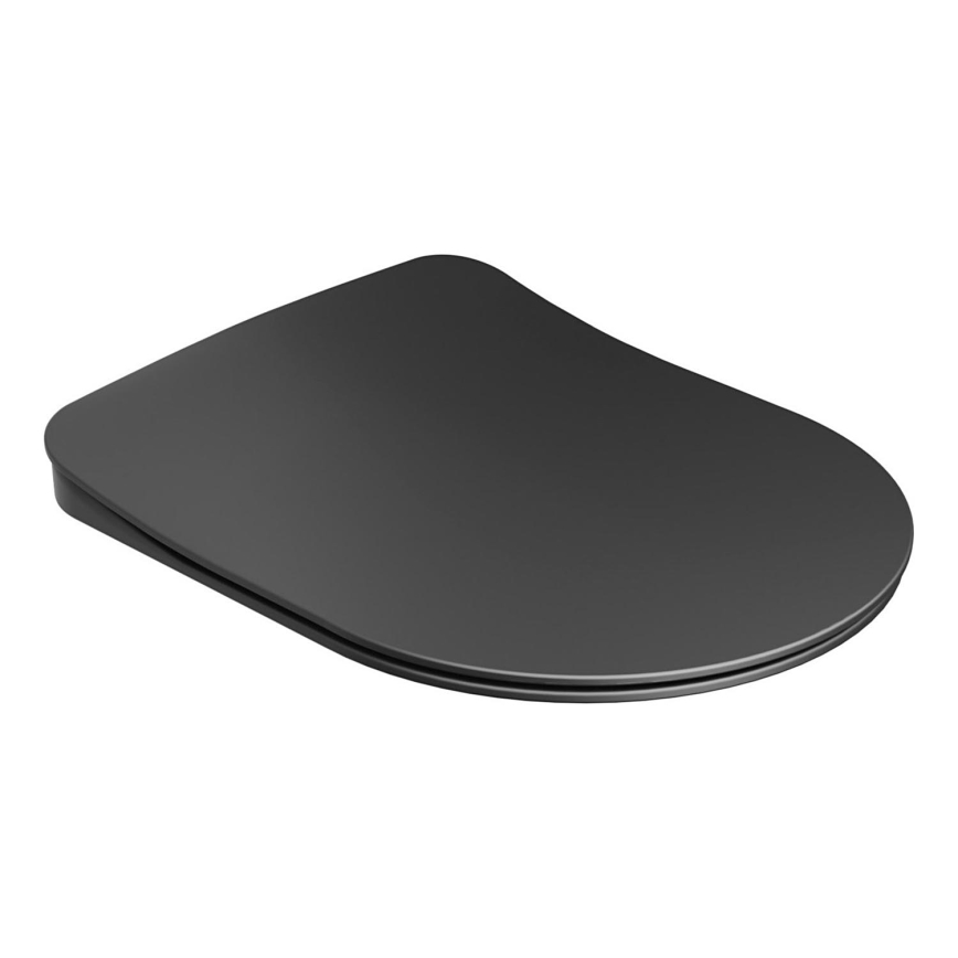 Ravak X01795 - Záchodové prkénko SoftClose CHROME černá