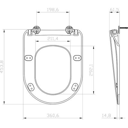 Ravak X01795 - Záchodové prkénko SoftClose CHROME černá