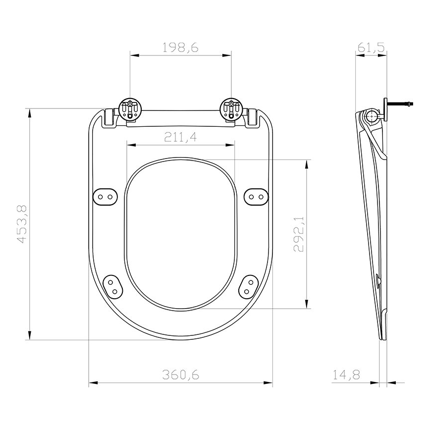 Ravak X01795 - Záchodové prkénko SoftClose CHROME černá