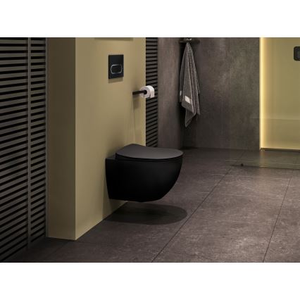 Ravak X01797 - Splachovací tlačítko 24,7x16,5 cm CHROME černá