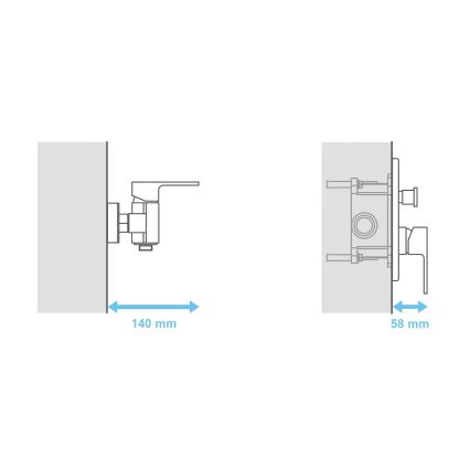 Ravak X070052 - Základní těleso pro podomítkové baterie R-BOX 15,2x11,9 cm