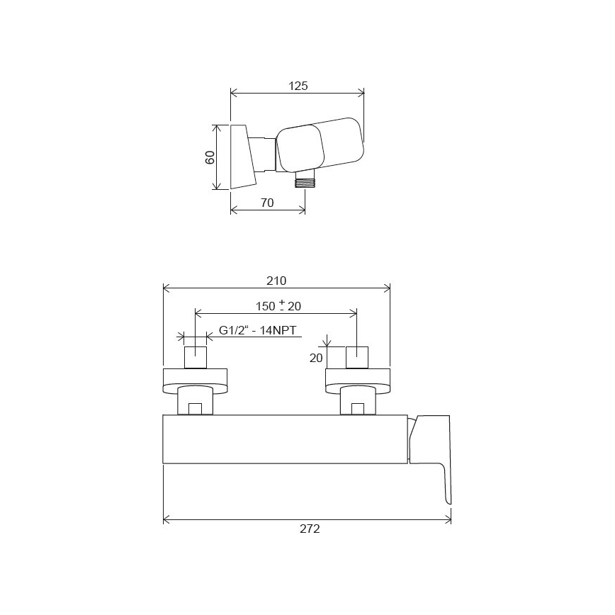 Ravak X070153 - Sprchová baterie FREE černá