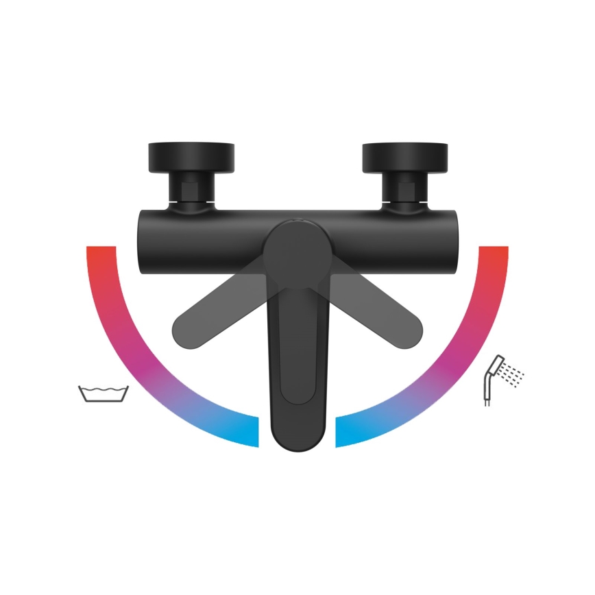 Ravak X070185 - Vanová baterie PURI černá