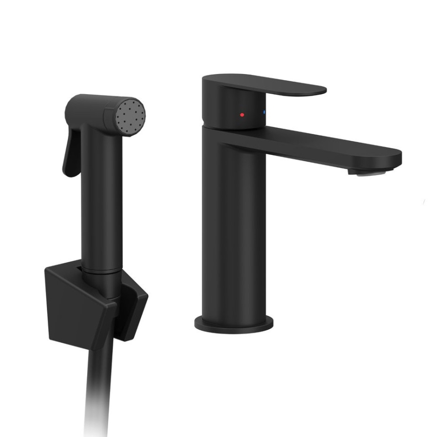 Ravak X070462 - Umyvadlová baterie s bidetovou sprškou CHROME černá