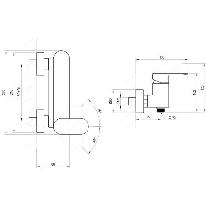 Ravak X070464 - Sprchová baterie CHROME černá