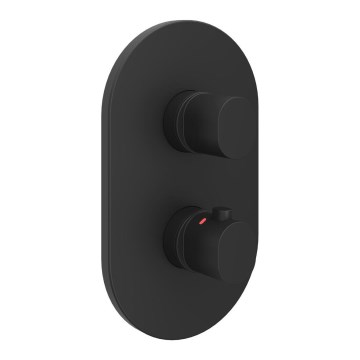 Ravak X070467 - Termostatická sprchová baterie pro podomítkovou instalaci CHROME černá