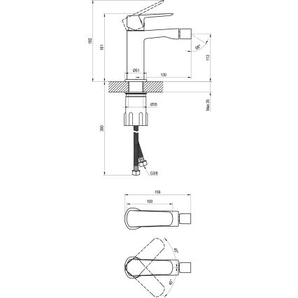 Ravak X070475 - Bidetová baterie LIFE lesklý chrom