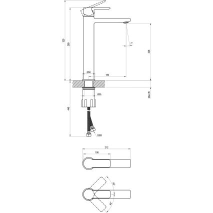 Ravak X070484 - Umyvadlová baterie SOLAR 29 cm lesklý chrom