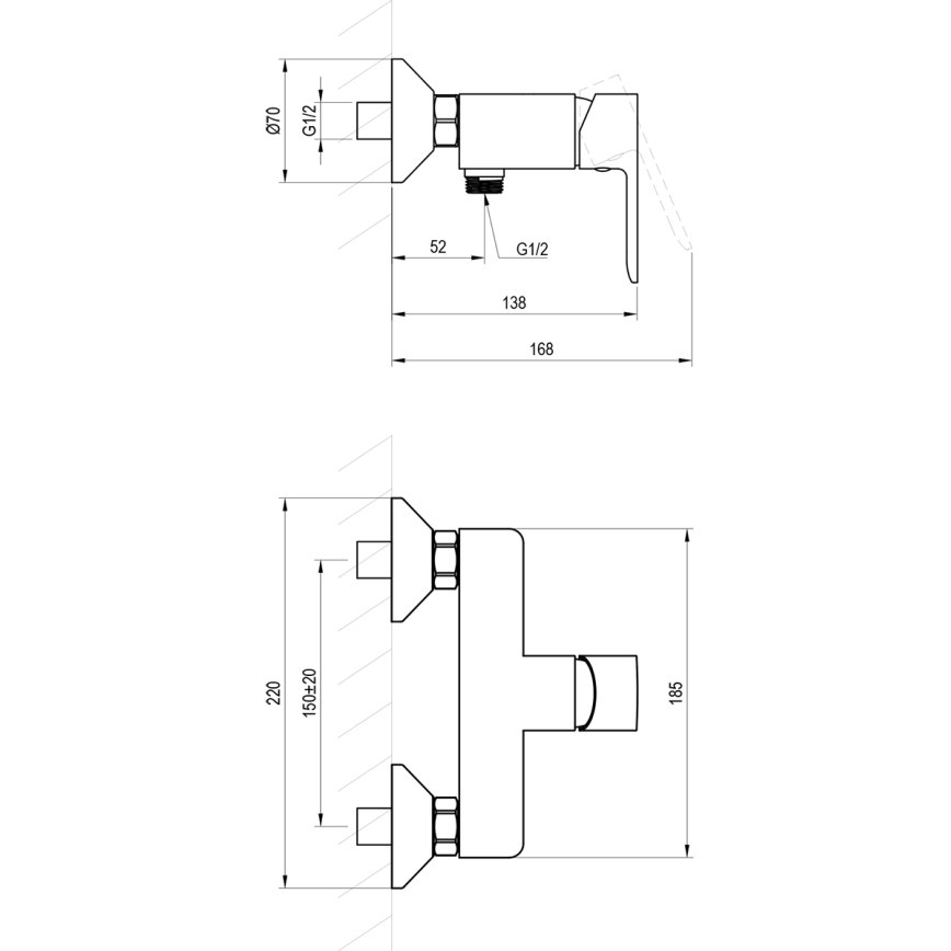Ravak X070486 - Sprchová baterie SOLAR lesklý chrom