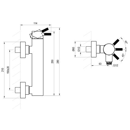 Ravak X070651 - Sprchová baterie NOX matná černá