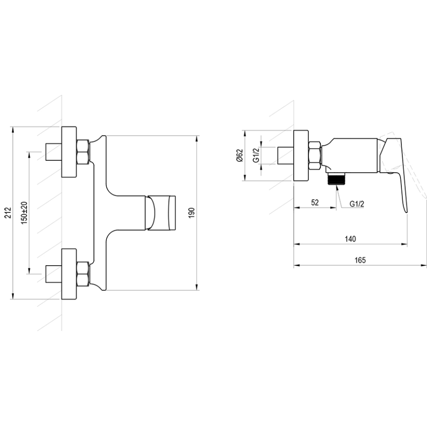 Ravak X070655 - Sprchová baterie PLAN kartáčovaný grafit