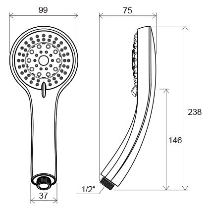 Ravak X07P008 - Ruční sprcha lesklý chrom