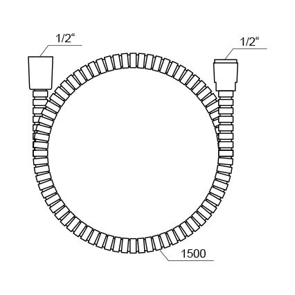 Ravak X07P065 - Sprchová hadice plastová 150 cm lesklý chrom