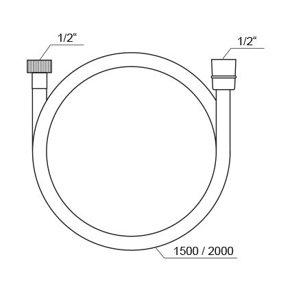 Ravak X07P568 - Sprchová hadice plastová 150 cm černá