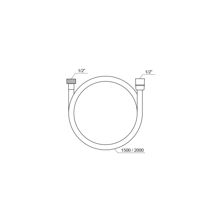 Ravak X07P568 - Sprchová hadice plastová 150 cm černá