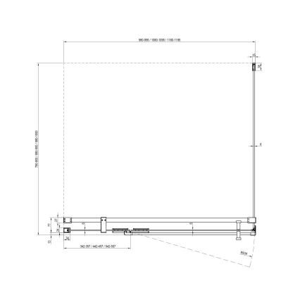 Ravak X9VV70A00Z1 - Pevná sprchová stěna COOL 90x195 cm lesklý chrom