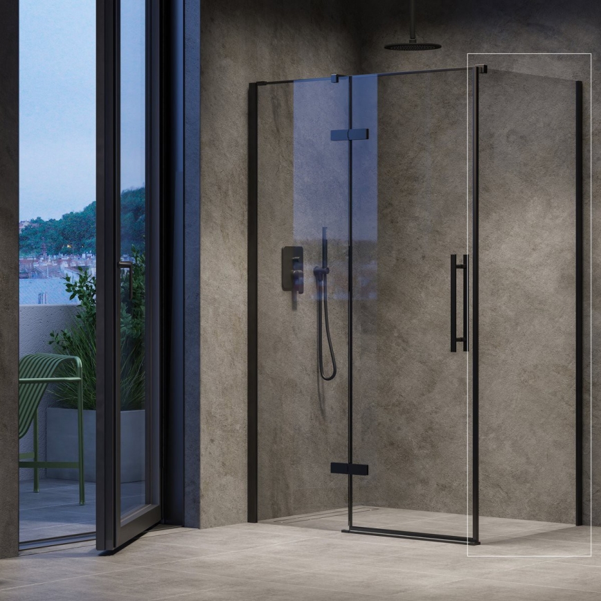 Ravak X9VVA0300Z1 - Pevná sprchová stěna COOL 100x195 cm černá