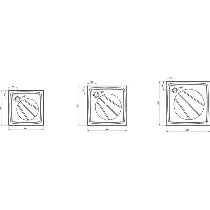 Ravak XA037701010 - Sprchová vanička čtvercová PERSEUS 90x90 cm bílá