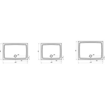 Ravak XA03G711010 - Sprchová vanička obdélníková GIGANT 90x120 cm bílá