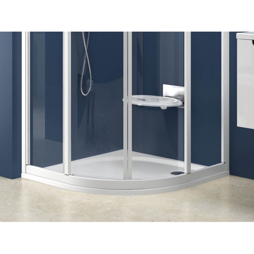 Ravak XA237711010 - Sprchová vanička čtvrtkruhová ELIPSO 90x90 cm bílá