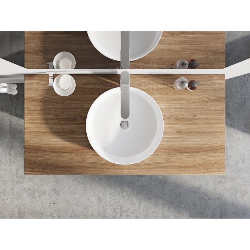 Ravak XJX01140002 - Umyvadlo na desku UNI SLIM pr. 40 cm keramika/bílá