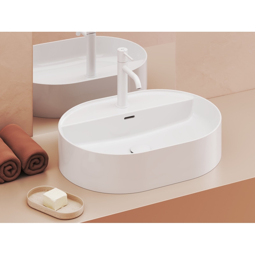 Ravak XJX01155003 - Umyvadlo na desku CERAMIC SLIM 55x40 cm keramika/bílá