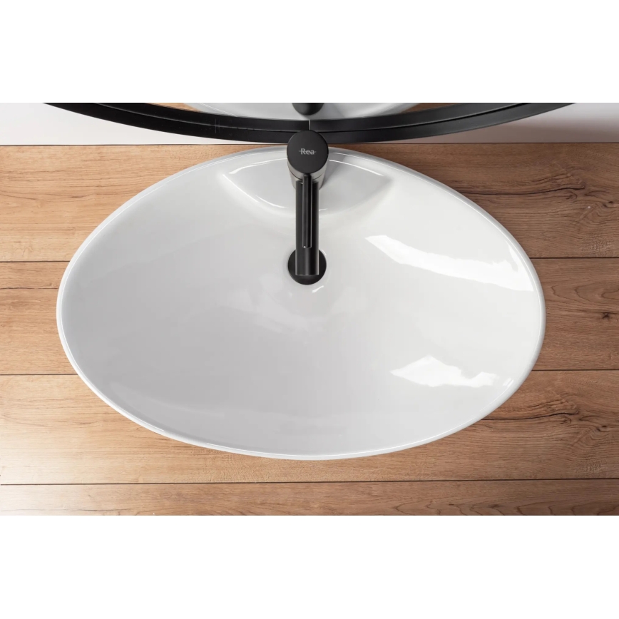REA-00692 - Umyvadlo na desku ROSA 44x66 cm keramika/lesklá bílá