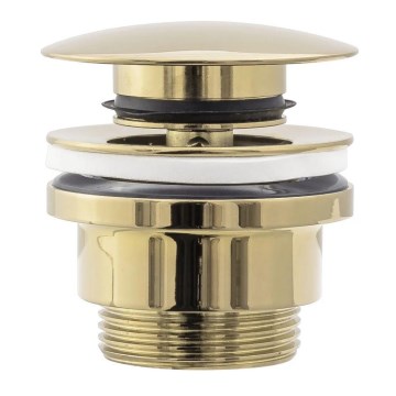 REA-A2360 - Umyvadlová výpusť CLICK-CLACK pr. 6,4 cm zlatá