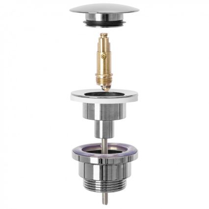 REA-A5693 - Umyvadlový sifon s výpustí CLICK-CLACK pr. 6,4 cm lesklý chrom